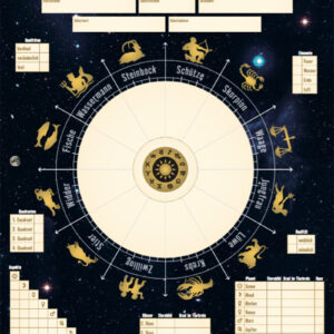 10 Blatt A4 Horoskopblätter